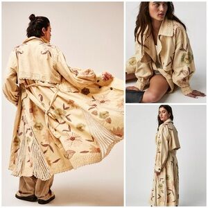 𝓯𝓹 Free People ~ ✨ Host Pick ✨ Forget Me Not Linen Blend Trench Coat